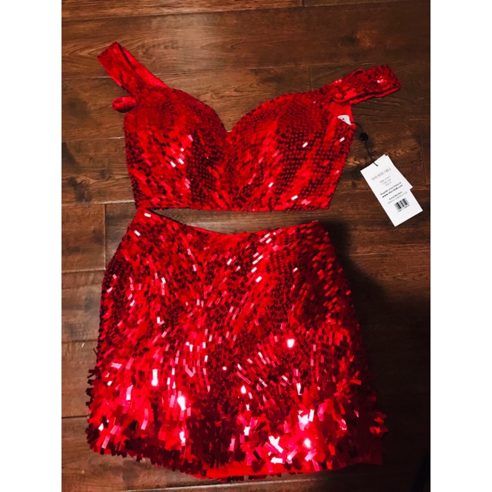 NWT Sherri Hill Two Piece Red Dress